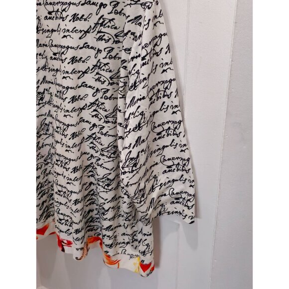 T/O Thomas & Olivia Women's 1XL Zip Up Jacket Handwriting Artsy Art2Wear Boho - Picture 9 of 15